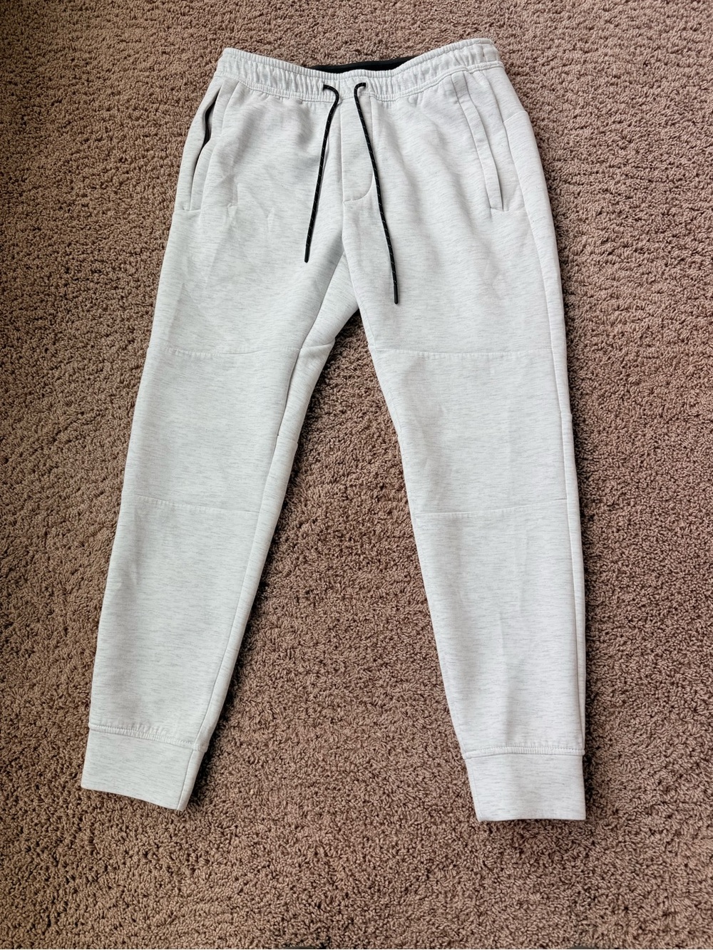 American Eagle Outfitters Light Gray Jogger Sweatpants with Black Drawstring